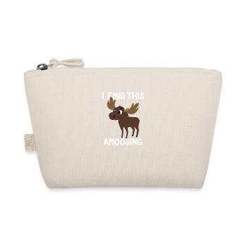 I Find This Amoosing T-Shirt - Funny Moose Amusing - Organic Pouch - nature - Front