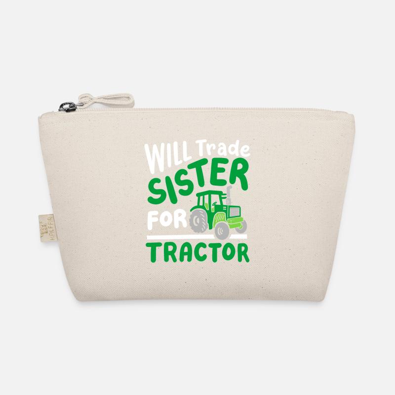 Traktor Schwester Landwirtschaft - Bio-Täschchen - Natur