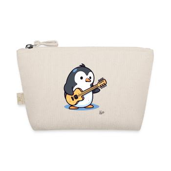 Musik: Akustik Gitarre Spieler Pinguin - Bio-Täschchen - Natur - Vorne