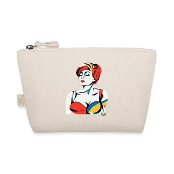 Abstract Art Portrait of a Woman - Organic Pouch - nature - Front