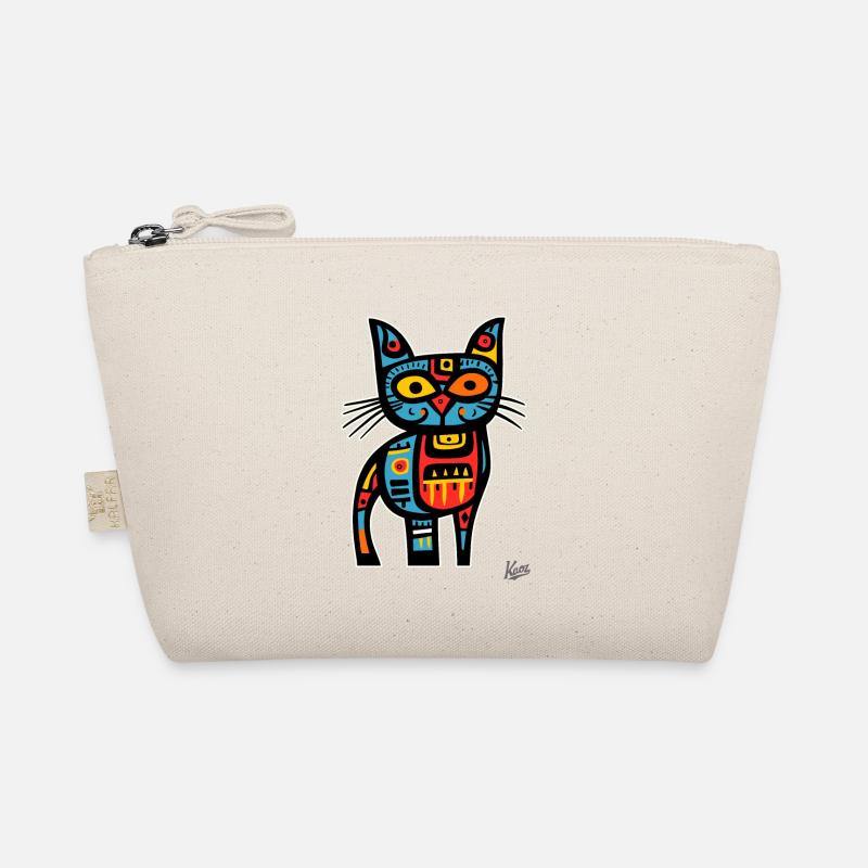 Abstrakte Kubismus-Kunst, dämliche Katze Bio-Täschchen