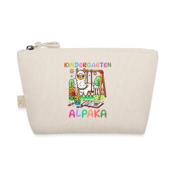Cute Nursery Alpaca Kids Gift - Organic Pouch - nature - Front