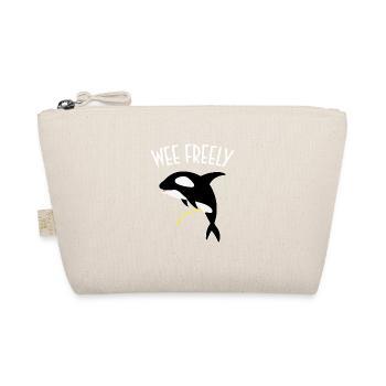 Wee Freely T-Shirt - Funny Killer Whale Orca Pun - Organic Pouch - nature - Front
