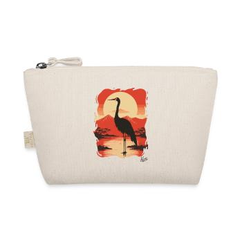 Japanese crane: feather-light fashion - Organic Pouch - nature - Front