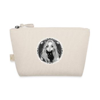 Witch With Her Loyal Companion The Black Cat. - Organic Pouch - nature - Front