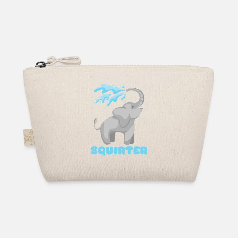 Funny Elephant Inappropriate Joke, Nerd, Geek Organic Pouch