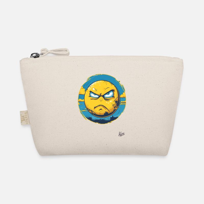 Yellow and Blue Angry Ukrainian Sun Organic Pouch
