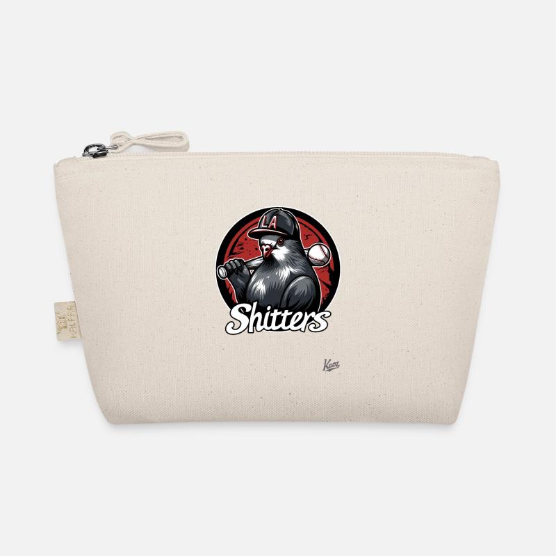 Funny parody baseball team pigeon: LA Shitters Organic Pouch