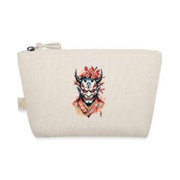 Oni Demon Mask Samurai Aesthetic Yokai - Organic Pouch - nature - Front