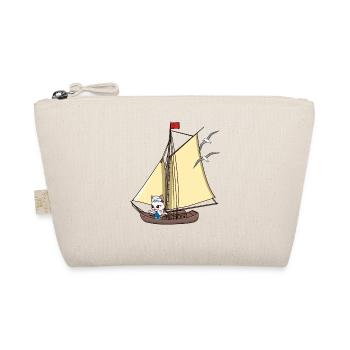 cat maritime sailing ship sailing boat sailor ahoy - Organic Pouch - nature - Front