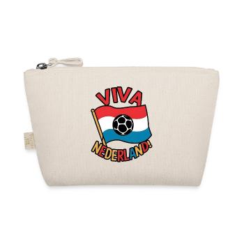 Viva Niederlande Fußball Flagge Design - Bio-Täschchen - Natur - Vorne