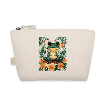 Cottagecore Cute Frog - Organic Pouch - nature - Front