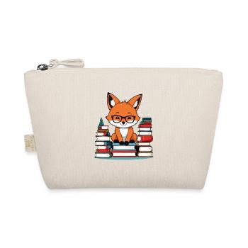Niedlicher Buch Liebhaber Fuchs Mit Brille - Bio-Täschchen - Natur - Vorne