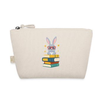 Lesender Hase Begeisterter Buchliebhaber Perfekter - Bio-Täschchen - Natur - Vorne