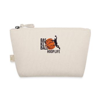 Basketballer Basketball-spieler "HOOP-LIFE" - Bio-Täschchen - Natur - Vorne