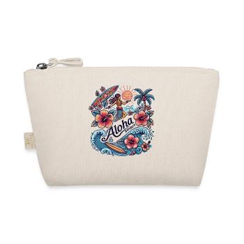 Aloha Spirit - Tropical Hula & Surf Design - Organic Pouch - nature - Front