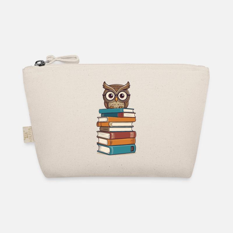 Bücher Eule Eulen Liebhaber Süße Buch Illustration Bio-Täschchen