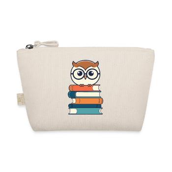Books Owl Owl Lover Bookworm Illustration - Organic Pouch - nature - Front
