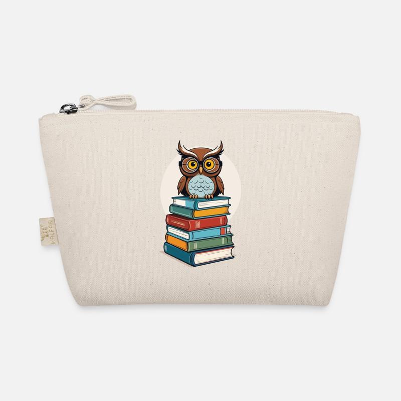 Bücher Eule Eulen Liebhaber Süße Buch Illustration Bio-Täschchen