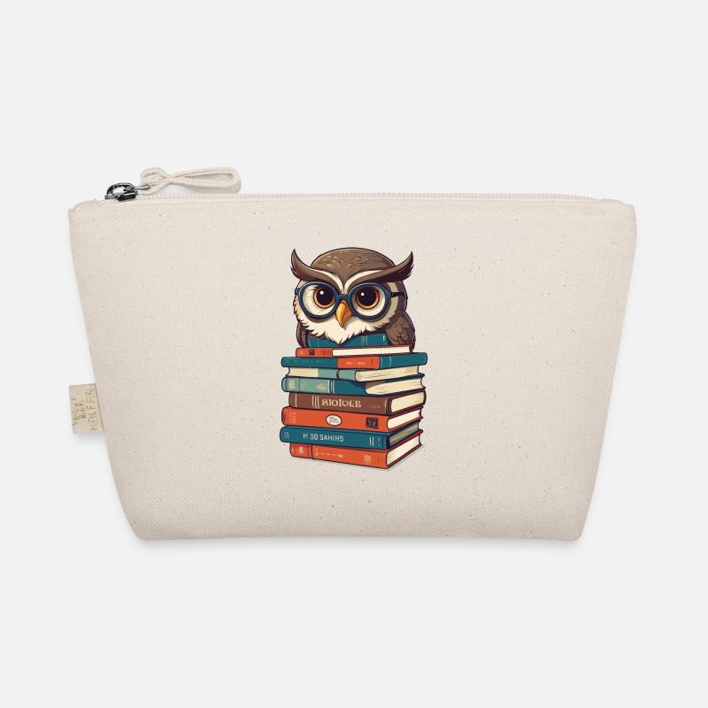 Owls Lover Cute Book Illustration Organic Pouch