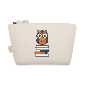 Books Owl Owls Lover Cute Book Illustration - Organic Pouch - nature - Front