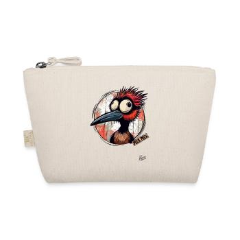 pick pock: Crazy Funny Woodpecker - Organic Pouch - nature - Front