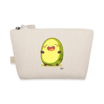 Funny Happy Laughing Avocado - Organic Pouch - nature - Front