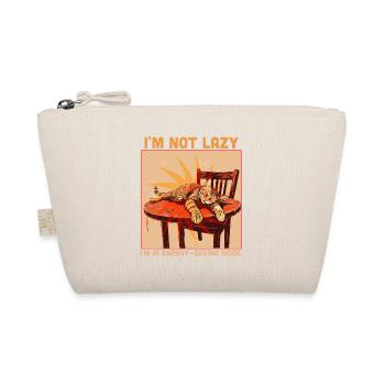 Lazy Cat Humor Energy Saving Mode Funny Quote - Organic Pouch - nature - Front