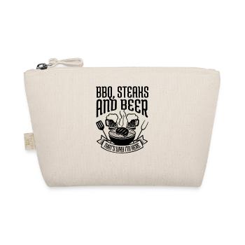 BBQ steaks & beer Bier BBQ Barbecue grillen - Bio-Täschchen - Natur - Vorne
