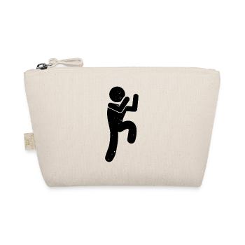 Muay Thai Stick Figure Funny Muay Thai fighter - Organic Pouch - nature - Front