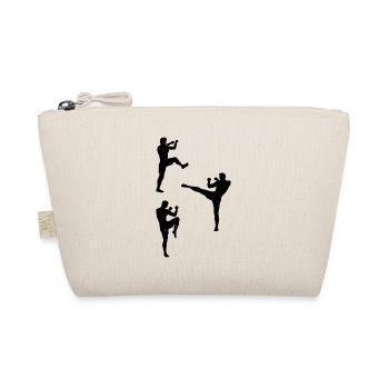 Muay Thai fighter silhouettes Muay Thai - Organic Pouch - nature - Front