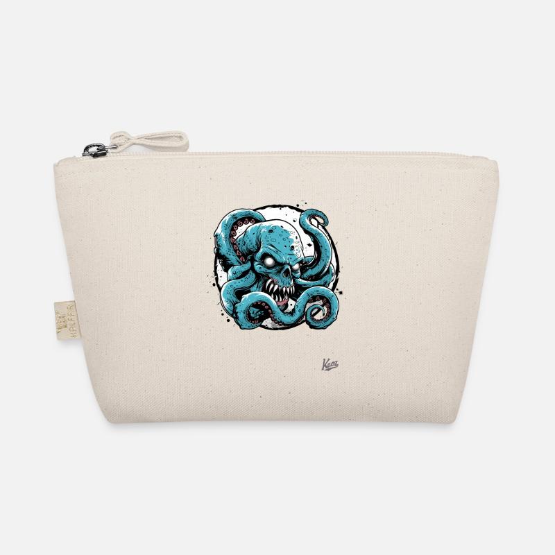 Strong and Powerful: Skull Octopus Octopus Organic Pouch