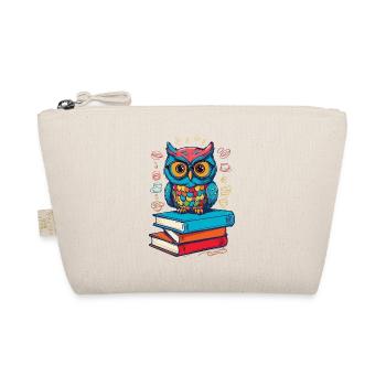 Books Owl Cute Book Illustration Reading Owl - Organic Pouch - nature - Front