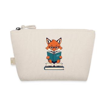 Cute Book Lover Funny Bookworm - Organic Pouch - nature - Front