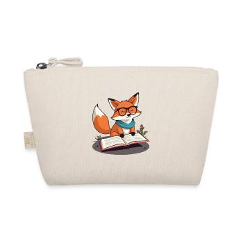 Niedlicher Buch Liebhaber Fuchs Mit Brille - Bio-Täschchen - Natur - Vorne