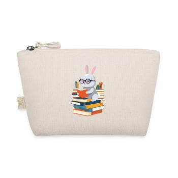 Reading bunny Enthusiastic book lover - Organic Pouch - nature - Front