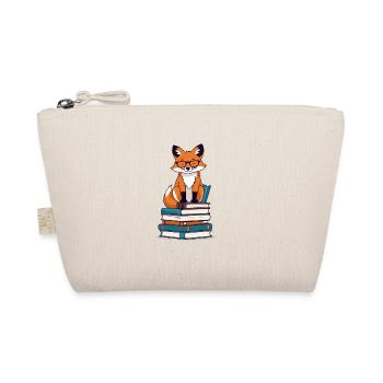 Niedlicher Buch Liebhaber Fuchs Mit Brille - Bio-Täschchen - Natur - Vorne