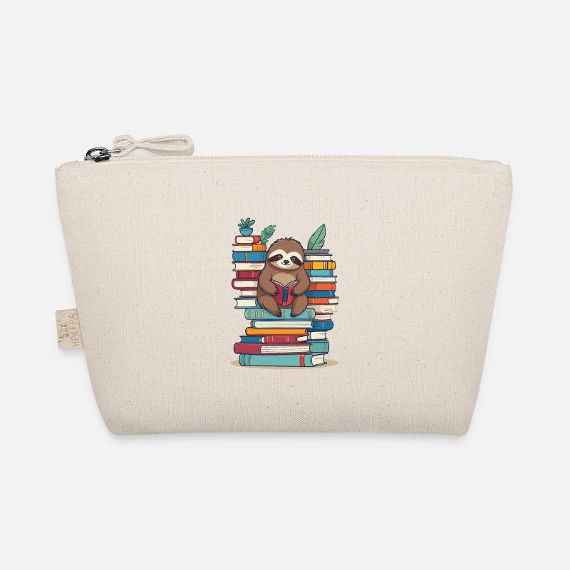 Cute Bookworm Funny Book Lover Sloth Organic Pouch