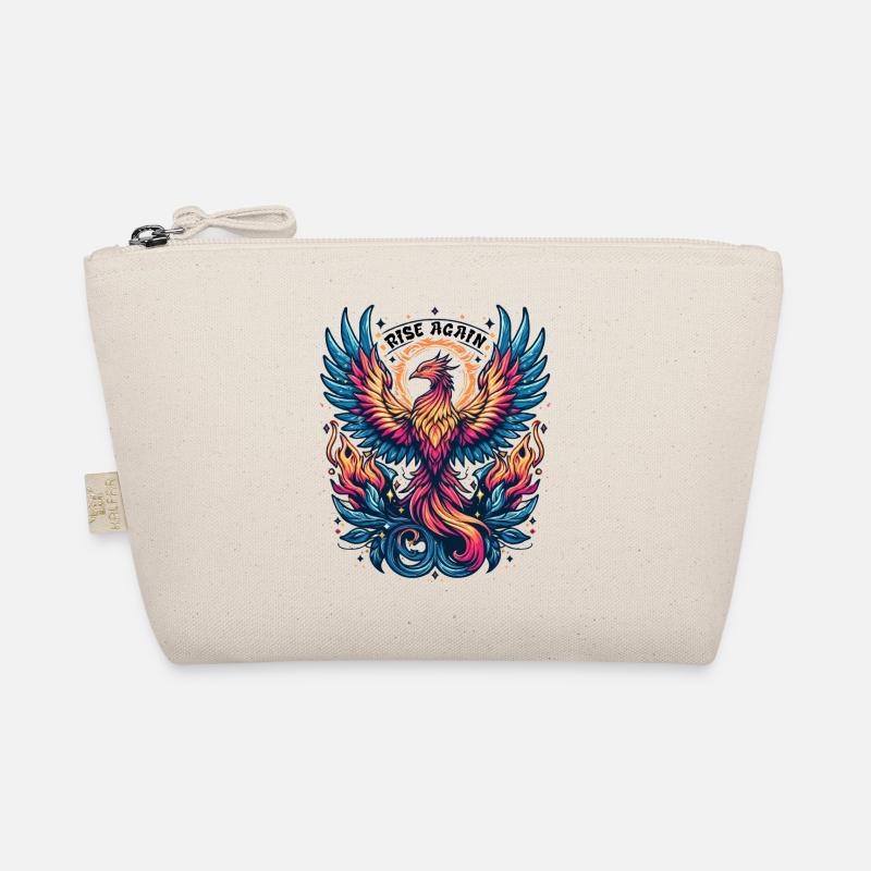 Phoenix - Rise again. Bird, phoenix flames, Organic Pouch