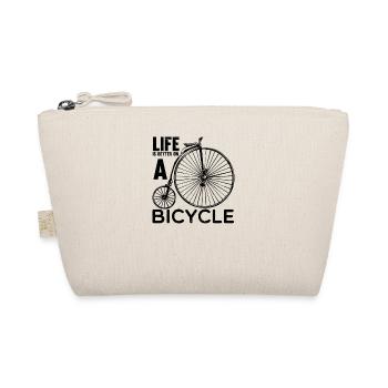 BIKE LIFE IS BETTER ON A BICYCLE FUNNY - Organic Pouch - nature - Front