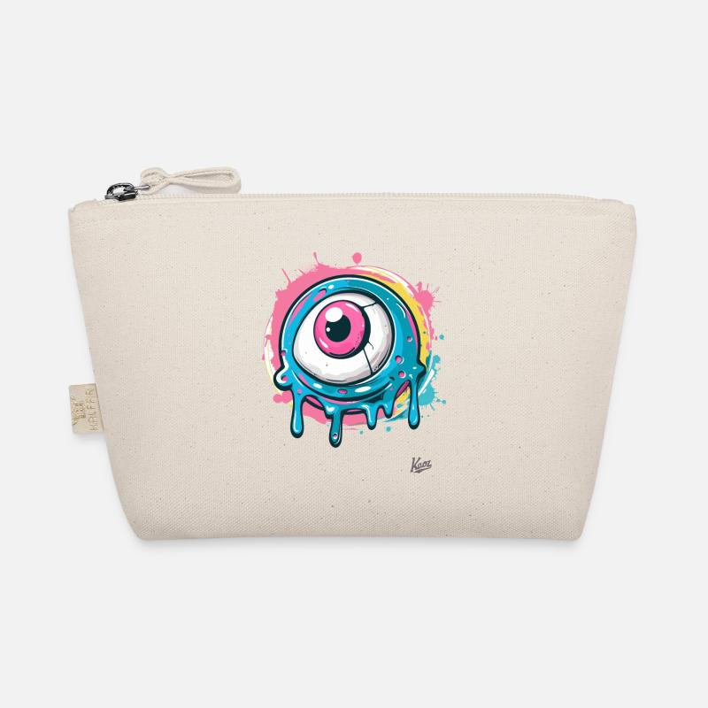 Das coole Farbspritzer-Auge Bio-Täschchen