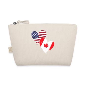 USA Canada Heart Country Flag American Canadian - Bio-Täschchen - Natur - Vorne