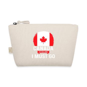 Canada Is Calling And I Must Go Canadian Flag - Bio-Täschchen - Natur - Vorne