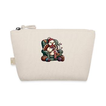 Thanksgiving Granny Turkey Knits - Organic Pouch - nature - Front