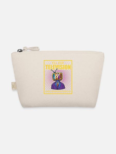 Brainwashing Kill your TV Fake News Portest - Organic Pouch - nature - Front