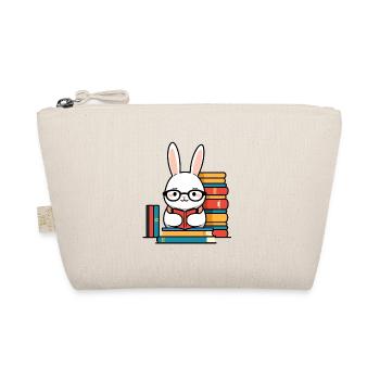 Reading bunny Enthusiastic book lover - Organic Pouch - nature - Front