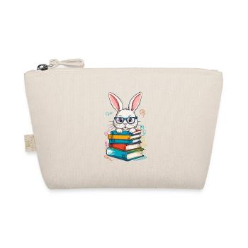 Reading Bunny Funny Books Reading Design - Organic Pouch - nature - Front