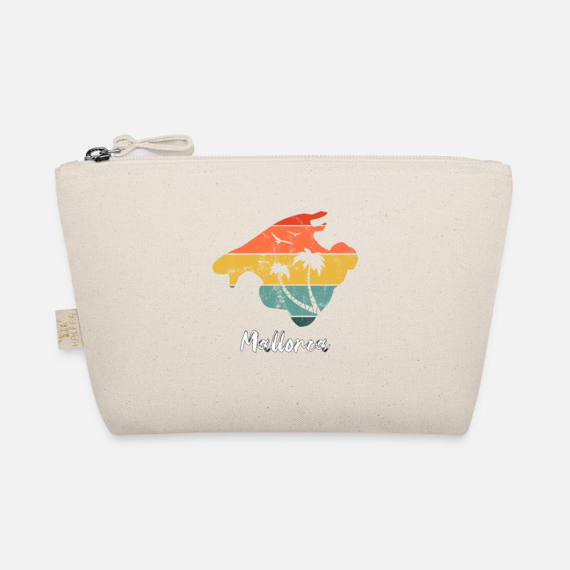 Mallorca Urlaub Balearen retro vintage Design - Bio-Täschchen - Natur