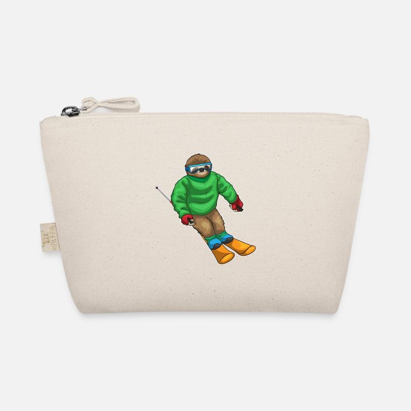 Sloth Skier Ski Organic Pouch