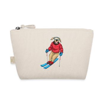 Labrador Skifahrer Ski - Bio-Täschchen - Natur - Vorne